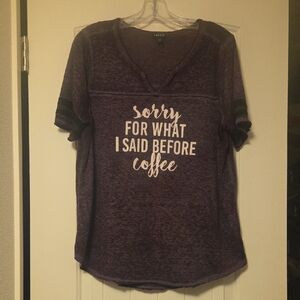 Torrid Purple Apology Graphic Tee